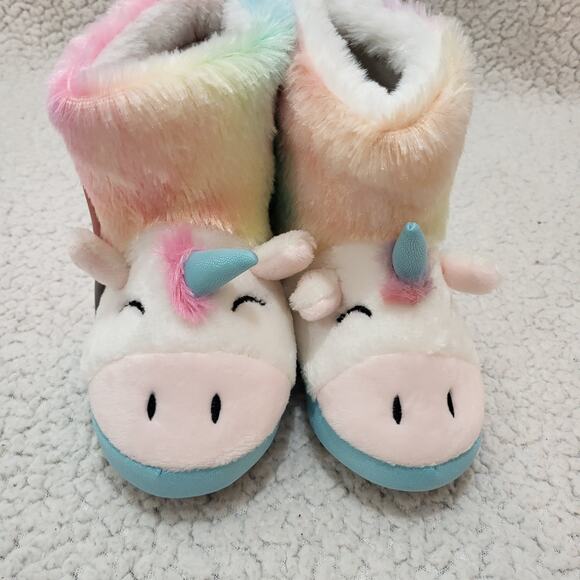NEW Totes Bootie Slippers, Childrens Unicorn, US 9-10 Unisex Little Kid - Picture 1 of 8